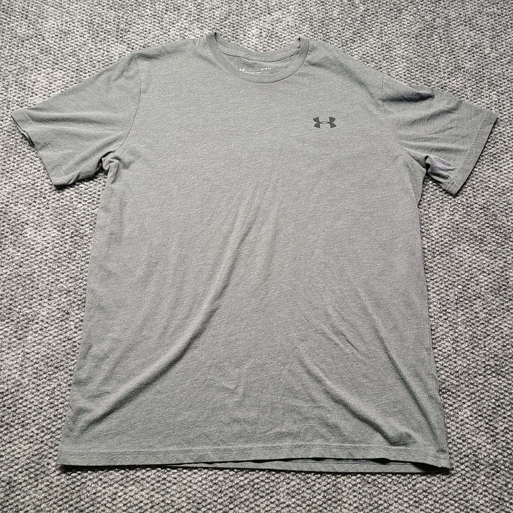 Under Armour HeatGear Loose Fit Gray Athletic T-Shirt Men's Size Large